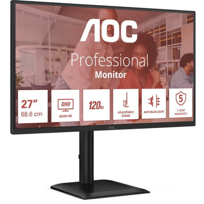 AOC Q27E4U Monitor Profesional QHD 27 pulgadas 120 Hz Negro